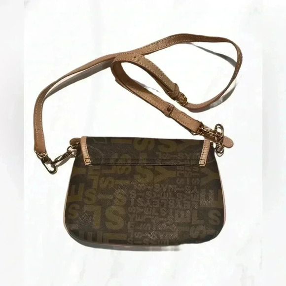 Sisley Baguette all over print leather crossbody day  2 nite shoulder sling bag - Picture 2 of 3